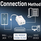 Dsl Filter Splitter For Landline  Adsl Splitter Filter  Rj11 White