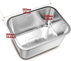 Portable Washing-up Bowl 10liters   2 64gallons  Large Stainless Steel Dishpan 