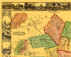 Historic County Map - New London County Connecticut - Baker 1854 - 28 75 X 23