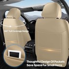  Seat Covers Custom Fit For Chevy Silverado Gmc Sierra 2007 Front Seat Beige