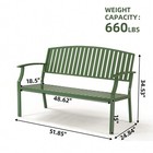 Rust-resistant Aluminum Metal 2-person Garden Bench With 660 Lbs Weight Capacity