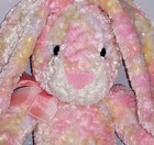 Russ Berrie Rainbow Bunny Rabbit Sherbert Tie Dye Soft Fur Plush 13in Plush