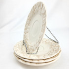 Vintage Metlox Poppytrail Antique Grape White Saucer Plate - Set Of 4 Saucers