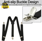 Elastic Adjustable Heavy Duty Suspenders Y Shaped Braces With Strong Clips For T