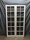 Antique Pair 12 Lite Casement French Door Windows Shabby Vtg Chic 19x66 431-24b