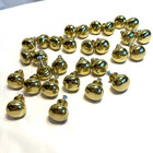 6 Solid Brass Knobs  Pulls Lot Of 6 Gold Tone 1 1 4  And Screws  Good Cond 