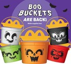      2025 Mcdonald   s Halloween Boo Buckets Come With Glow In The Dark Stickers      