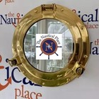 24  Brass Porthole Mirror Polished Finish Nautical Wall Decor Ship Window Gift