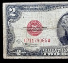 A Series 1928 D Two Dollar  2 Bill Us Note Red Seal Legal Tender Fr 1505