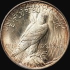 Pcgs Ms64 1923 Peace Silver Dollar Toned Both Side
