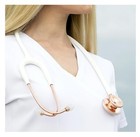 Mdf Instruments Md One Stainless Steel Stethoscope Rosegold White Tube Headset
