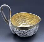 Unusual Tane Swan Form Sterling Silver Gravy Boat Mexico Gold Accents