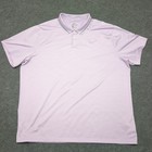 Nike Dri Fit Mens Xxl Polo Shirt Lavender Stripe Short Sleeve Golf Athletic