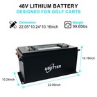 48v 105ah Lifepo4 Golf Cart Lithium Battery With 200a Bms  15a Fast Charger
