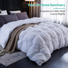 Pinch Pleat Waterfowl Feathers And Down Comforter Queen Size Duvet Insert 750  F