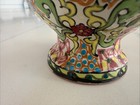 Hand Painted Talavera Mexican Pottery Candy Bowl With Pedestal 5 75   x 3 5     Vtg