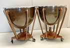 Pair Of Ludwig Copper Timpani Drums With New Remo Heads Tympani
