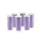 Tupperware Purple Straight Sided Tumbler Set 16 Oz Set Of 6 W  White Seals New