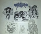 Vtg Og Chicano Tattoo Flash Art Drawing Latin Graffiti Street Prison Teen Angels