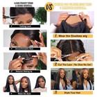 Wear And Go Glueless Bob Wig Human Hair Pre Plucked 4x4 Lace Front Wig Straight