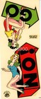 Vintage No Go Truck Stop Pin Girl Impko 1950s Travel Decal Original Rare Art Lot