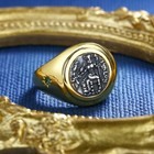 Carthage Deity Bael Solid 925 Silver Ancient Coin Replica Thick Open Ring R1016