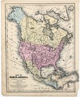 1848 North America Map Original Stove Pipe Texas United States Russian Alaska 