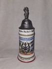German Regimental Beer Stein Pionier   Porcelain Lithophane Vintage