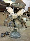 Antique Old Vintage Rare Brass Blade   Metal Body Emco 220 Volt Table Fan  Japan