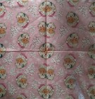 2 Individual Paper Decoupage Napkins - Christmas Santa Head Trees Small Pink