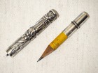 Antique Silver Pencil Holder Floral Pattern Victorian Arts   Crafts Art Nouveau