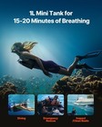Vevor 1l Scuba Tank 98 43 Ft Diving Depth Refillable Snorkel Air Tank Kit