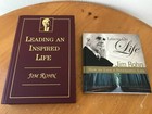 Jim Rohn Leading An Inspired Life   Lessons In Life - Two Hardcover Books   Dvd 