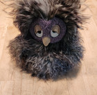 Jellycat London Retired Orlando Owl Fuzzy Sleepy Brown Gray 10  Plush