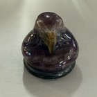 Rare Vintage Signed Cassetti Amethyst Eagle On A  925 Sterling Base