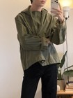 Vintage 40s Usn Foul Weather Smock Small Deck Anorak Jacket Pullover Wwii