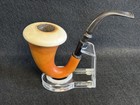Vintage Calabash Gourd Meerschaum Sherlock Holmes Smoking Tobacco Estate Pipe