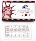 2001-s United States Mint 90  Silver Proof 10 Coin Set In Ogp W  Coa Complete 