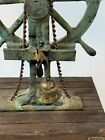 Vtg Bronze Seagull Copper Ship Wheel Sculpture Bell Nautical Curtis Jere Bell