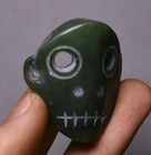 4cm Rare Old Chinese Hongshan Culture Jade Carving Helios Head Pendant