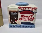 Pepsi Cola Cookie Jar Ceramic Soda Fountain Heritage Collection 2006 With Box