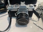 Vtg 1960   s Minolta Sr-t101 35 Mm Camera W   2  Lens    Flash  Hard Sided Case