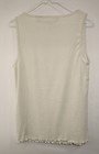 Harley-davidson Tank Top Women s Xl Cream Cotton Graphic Ruffled Hem T0358