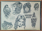 Lot Of 3 Bob Roberts Traditional Vintage Style Tattoo Flash Production Sheets Ca