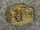 Vintage Silver Gold-tones Flying Eagle Belt Buckle Signed W Made Usa