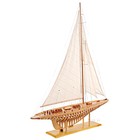 Shamrock V Exposed Ribs Open Hull Wood Model 38  America s Cup Yacht Sailboat