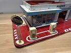 Vtg Marx Happi-time Sears Allstate Service Station Tin Litho Toy - 26 x15 x6 