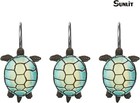 Sunlit Sea Turtle Shower Curtain Hooks  Home Decorative Shower Curtain Rings For