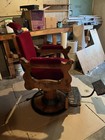 Vintage Antique Kochs Wood Barber Chair Early 1900s Barbershop
