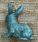 Vintage Spoontiques 1978 Miniature Pewter 1 5  Rabbit Hare Bunny Dollhouse